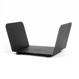 Portalegna in acciaio Dundee 40 cm, supporto legna compatto e moderno per camino e stufa, rack salvaspazio da interno ed esterno, design minimal resistente e stabile, ideale per soggiorno terrazzo patio e veranda