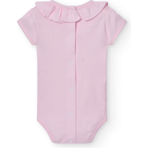 Body bebé manga corta cuello volante