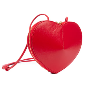 Barbaresco bolso de hombro mujer, con forma de corazón. Piel auténtica Dollaro.