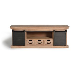 Mueble tv - madera y metal - 55x150x40cm