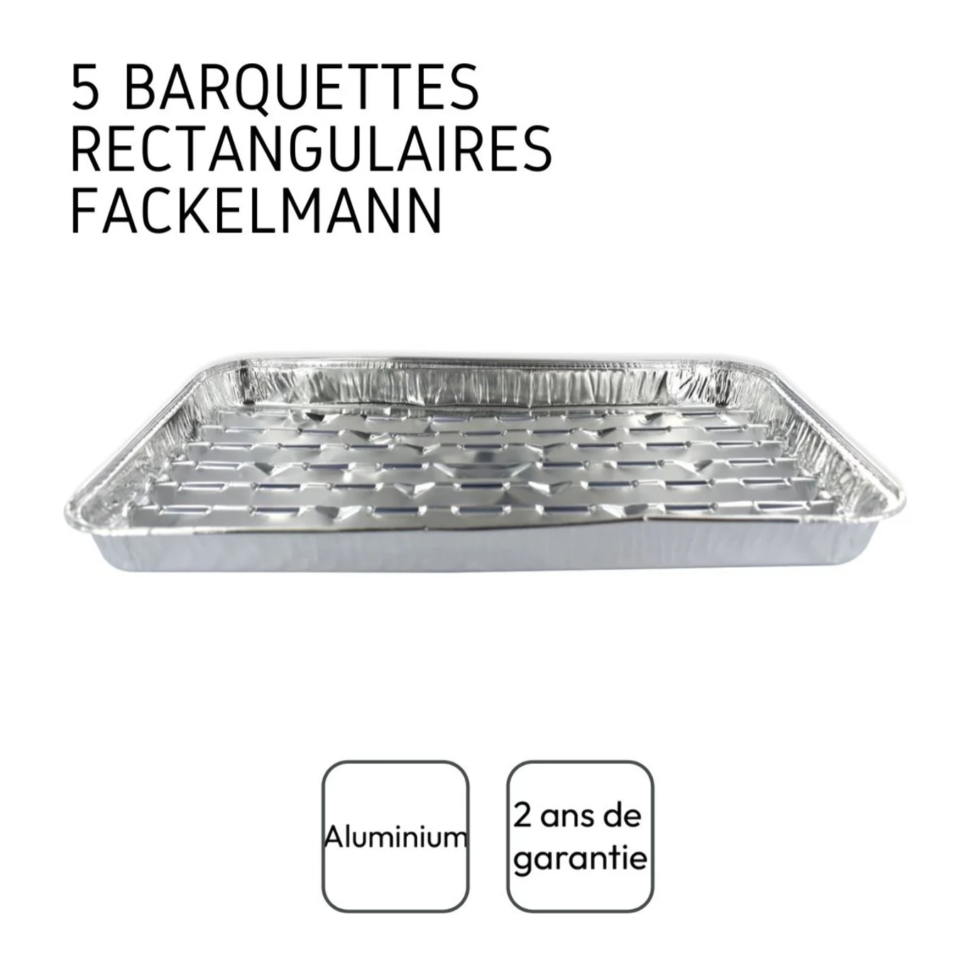 Lot de 5 barquettes en aluminium 34 x 23 cm Fackelmann