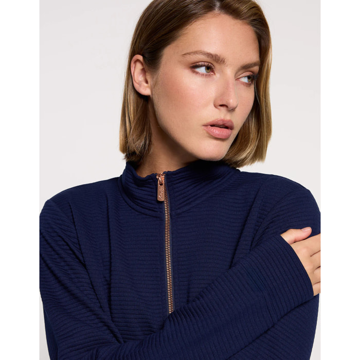 Chaqueta Cremallera Azul Marino - Tigia