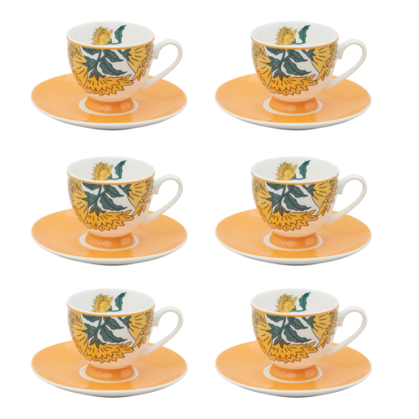 Set da caffè Alice da 6 pezzi in porcellana