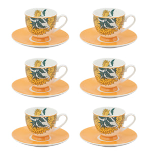 Set da caffè Alice da 6 pezzi in porcellana