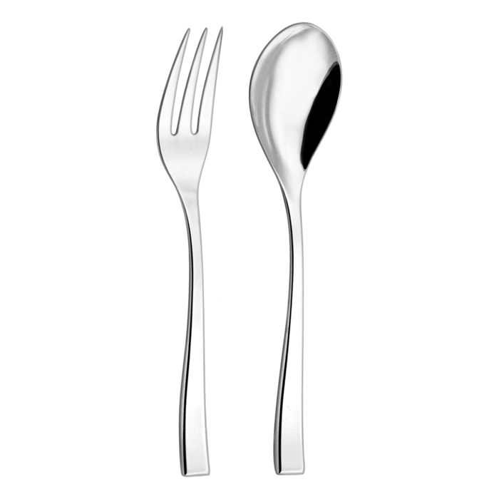 Couzon - Servizio da 2 pezzi Square - inox finitura a specchio - L delle posate : 25,3 cm