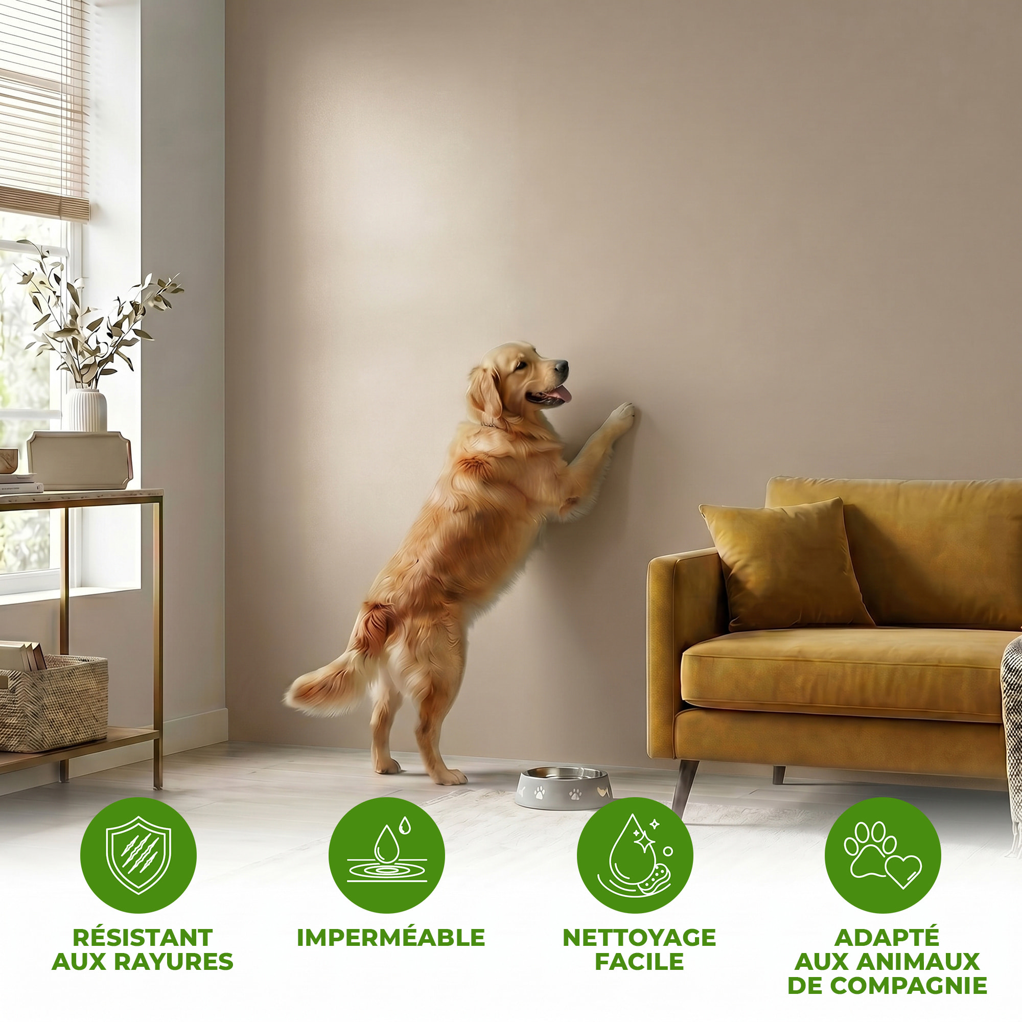 Rouleau adhésif décoratif Vinyle au Mètre - Taupe - Sticker Lavable Imperméable Mur Cuisine Meubles