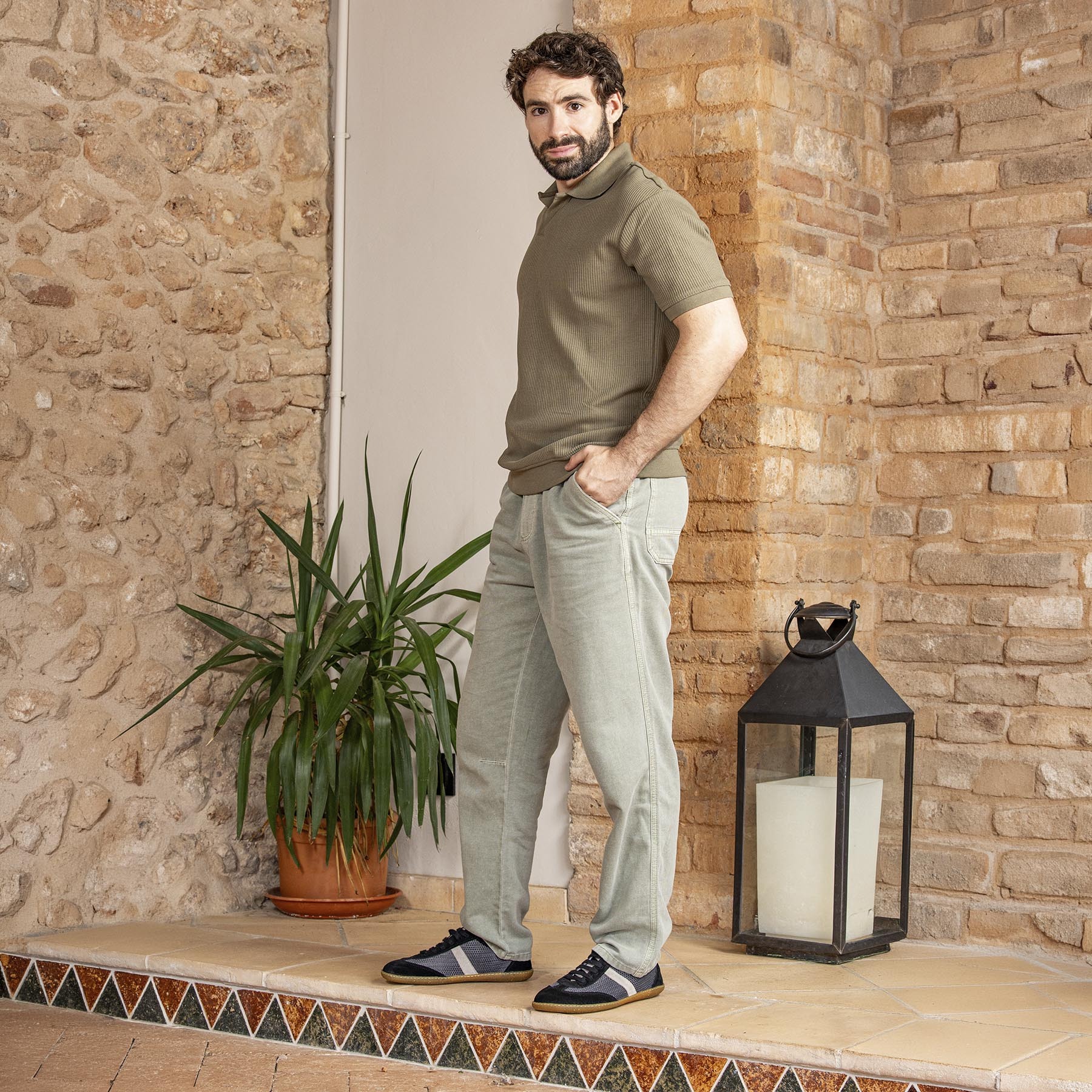 Zapatos N5293 MULTI MATERIAL OLIVE-MENTA/ EL VIAJERO color Olive-menta
