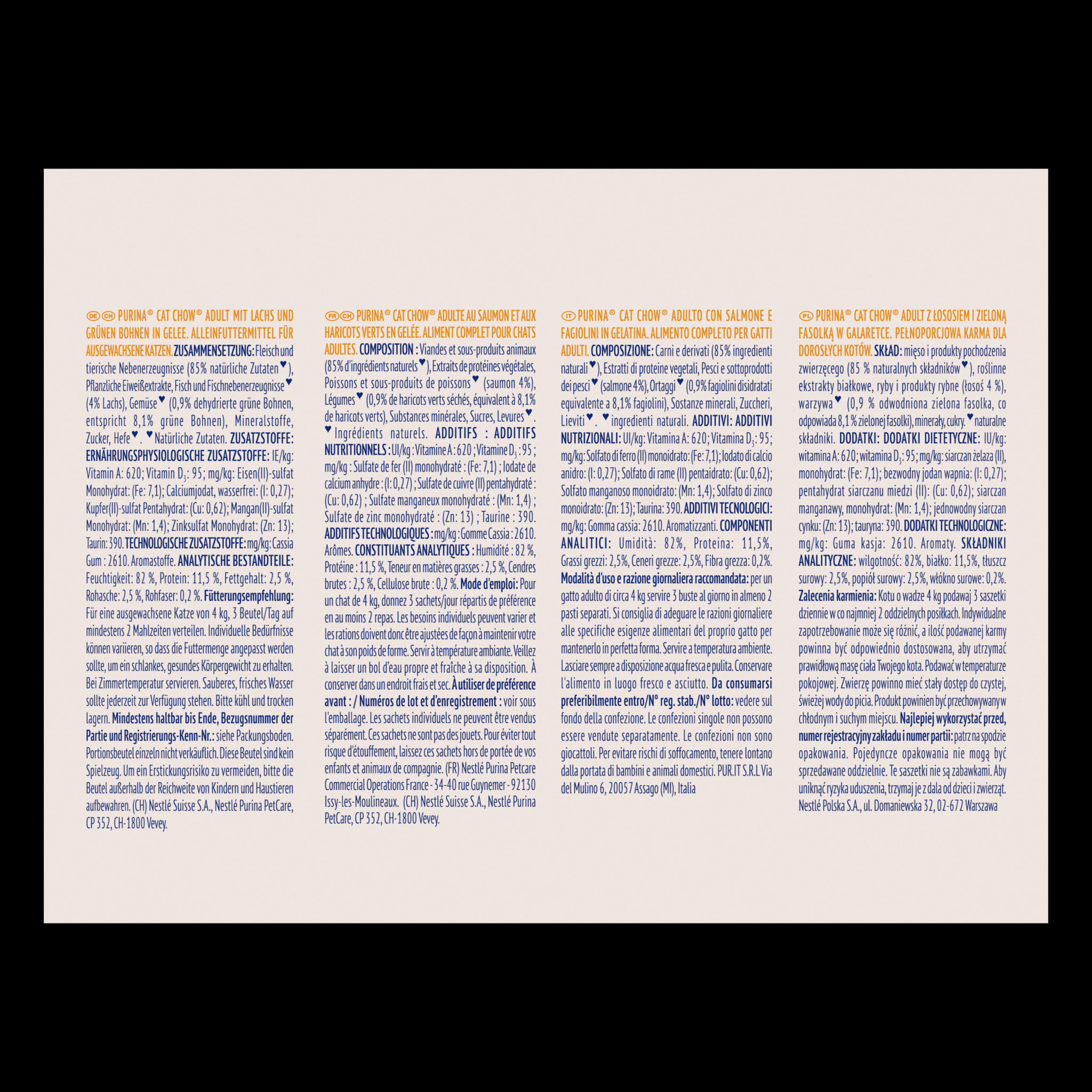 CAT CHOW Adult Saumon 10x85g - Lot de 4