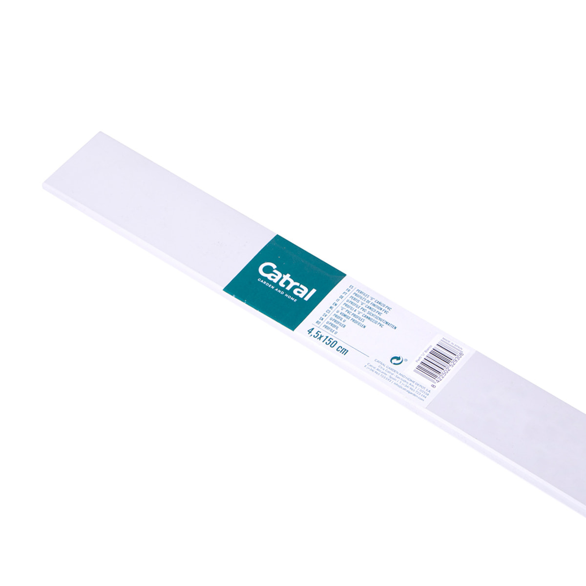 Perfil Remate U Cañizo Pvc 1.5m Blanco
