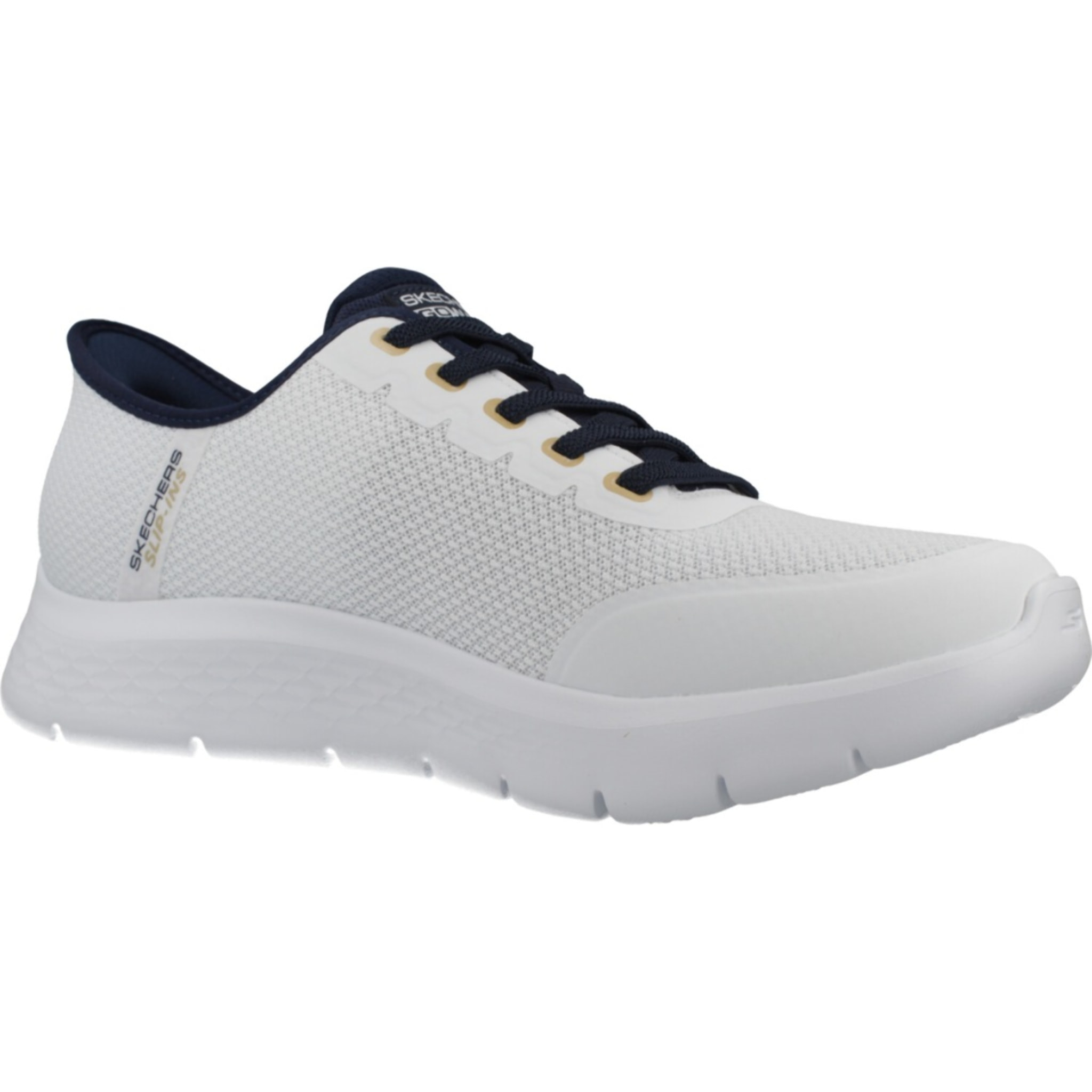 Sneakers De  Hombre Slip-ins Go Walk Flex Netro Blanco