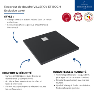 Receveur découpable Exclusive anthracite