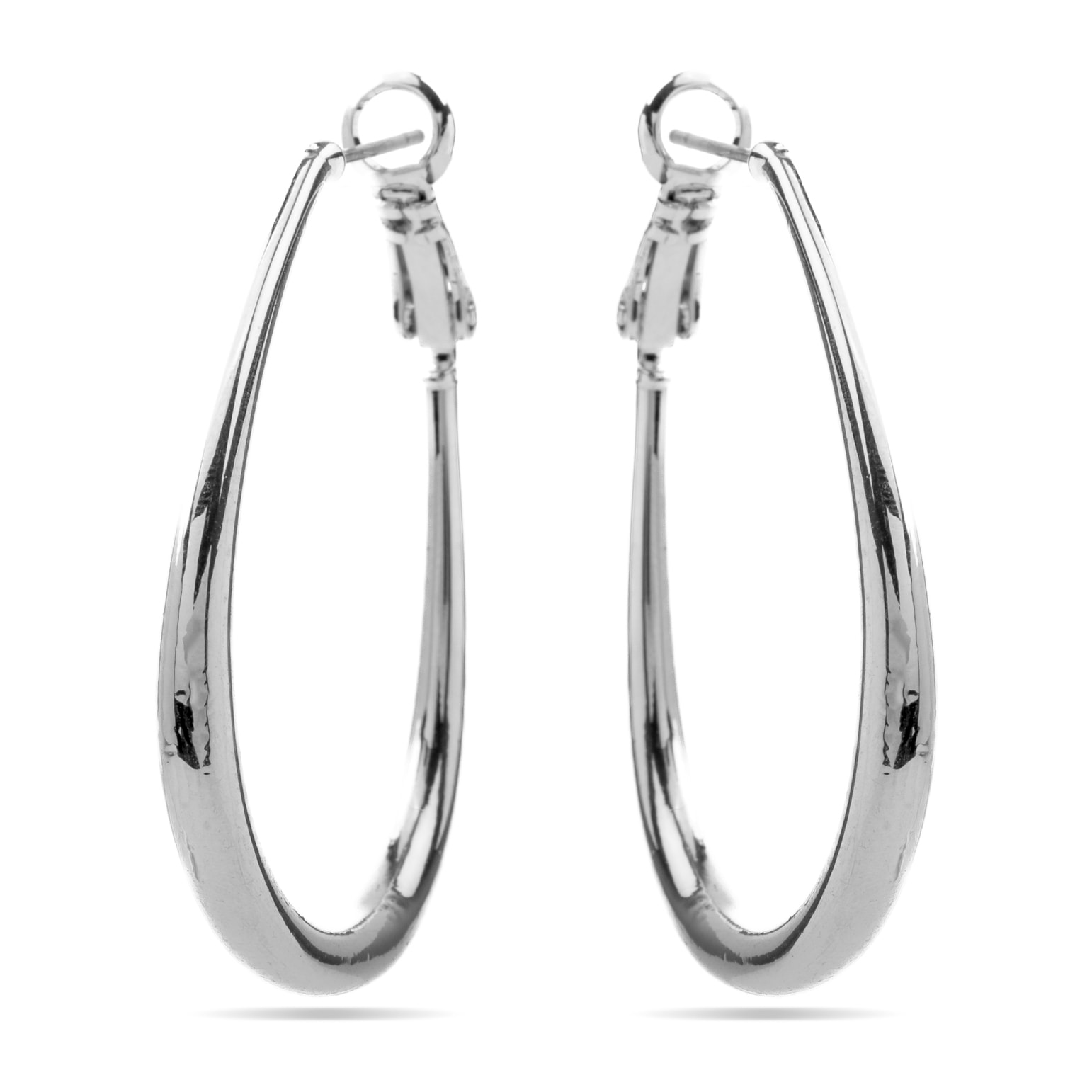 Pendientes de 47mm de diámetro acabado plata