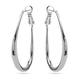 Pendientes de 47mm de diámetro acabado plata