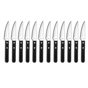 Steak Pizza Jumbo Noir - Set de 12 couteaux steak