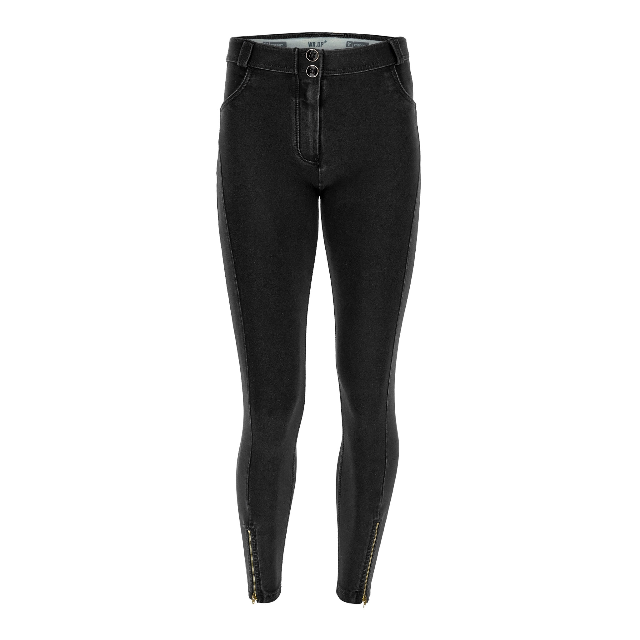 Jeggings push up WR.UP® vita alta 7/8 con zip sul fondo