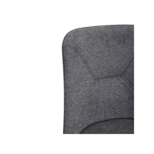Chaise en tissu avec pieds fins en métal - PERRINE