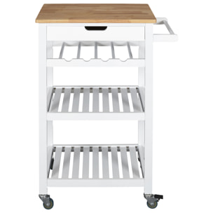 Desserte A Roulettes Blanc 40x61x845cm