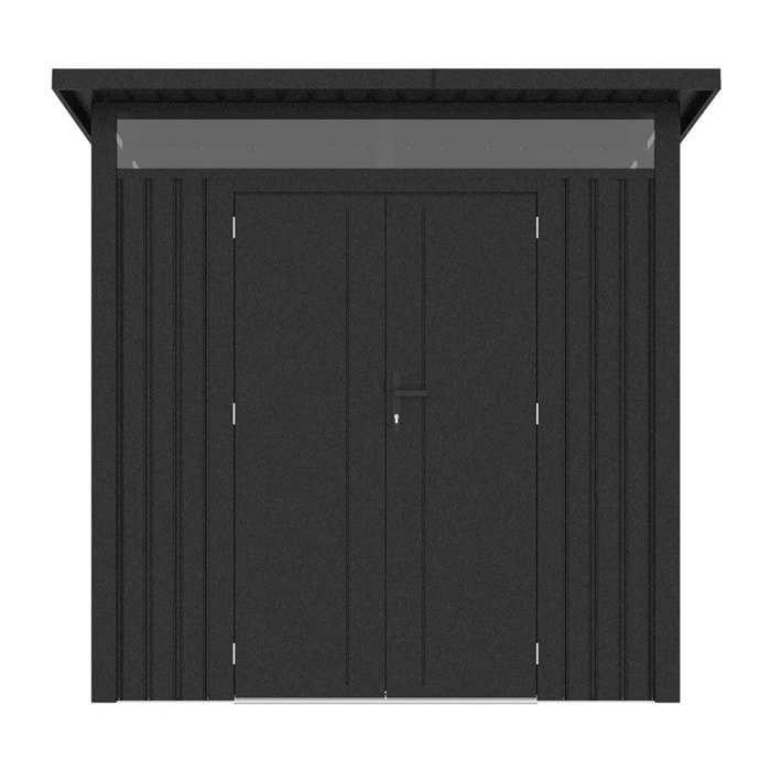 Abri de jardin métal Gris Anthracite 4.37m² + kit d'ancrage