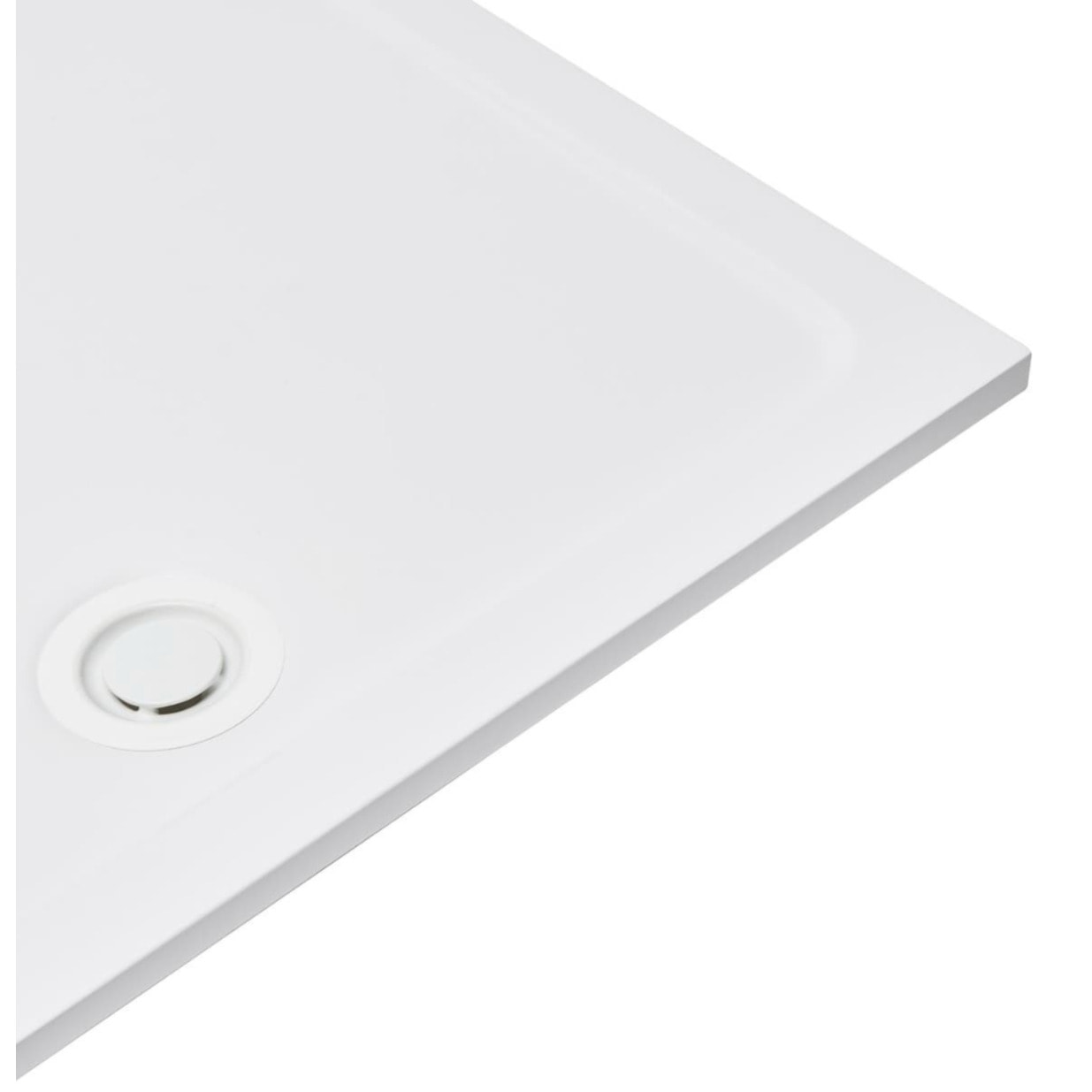 Siphon design pour receveur de douche 90 x 40/50m, couvercle blanc (E90KOB)