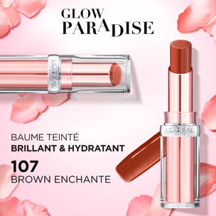 L'Oréal Paris Baume à Lèvres teinté Glow Paradise 107 Brown Enchanté