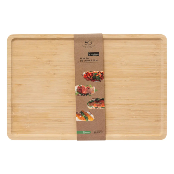 Planche de présentation en Bambou 45 x 30 cm Harmonie