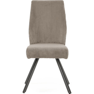Lot de 2 chaises en velours côtelé - LAGOM