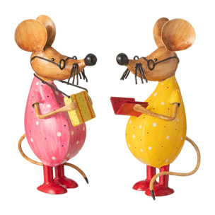 J-Line Souris Livre + Valise Fer Mix Assortiment De 2