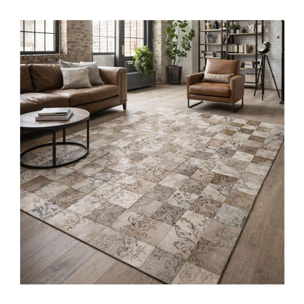 Tapis peau de vache kilim fait main BUPE