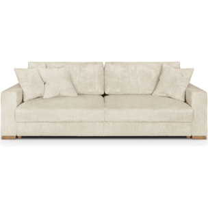 Canapé convertible 3 places en velours côtelé - ROBIN