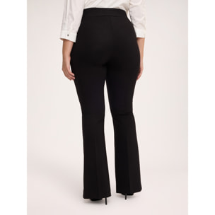 Fiorella Rubino - Pantaloni flare in Punto Milano - Nero