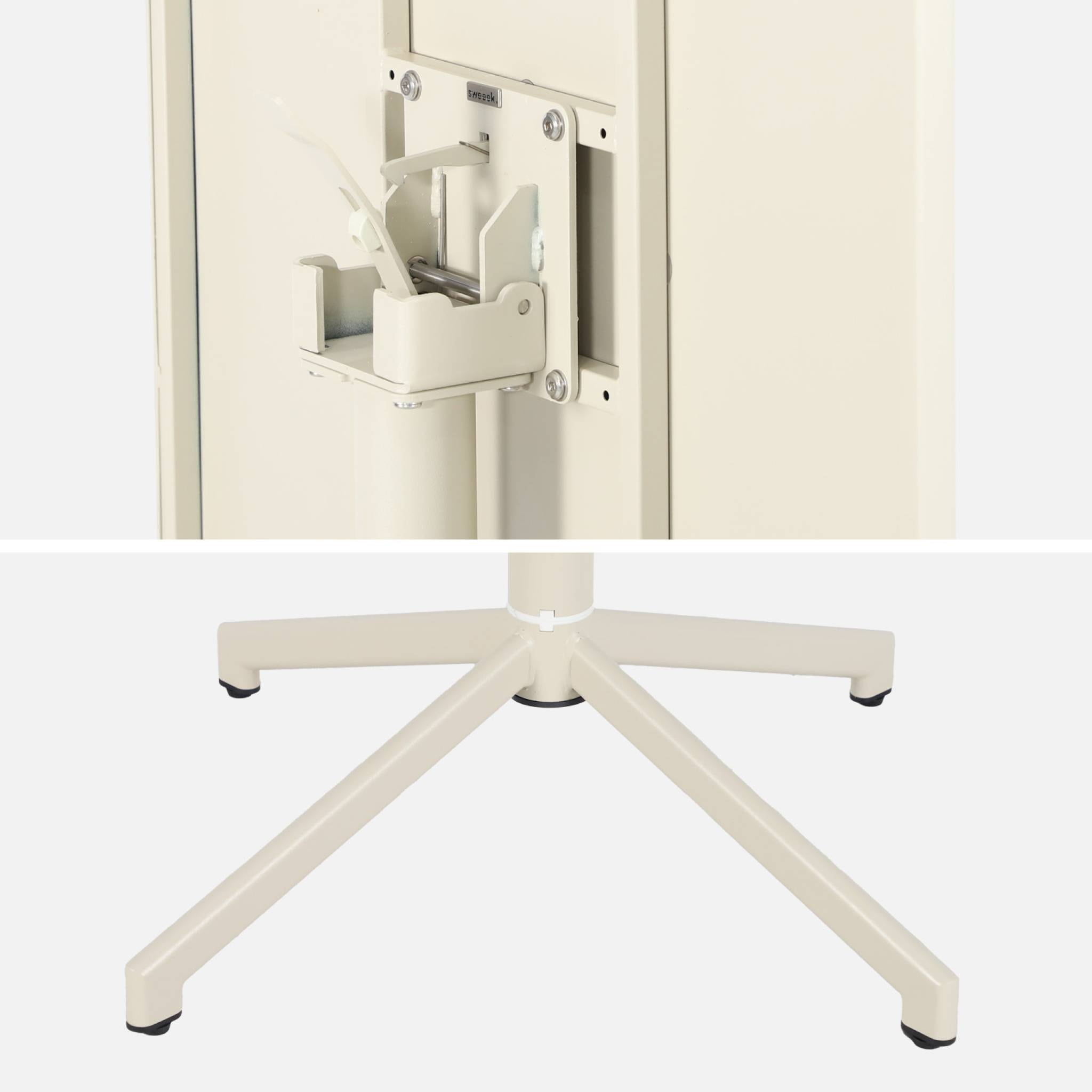 Table de jardin bistrot carrée pliante acier 2 places intérieur/extérieur  CHIARA