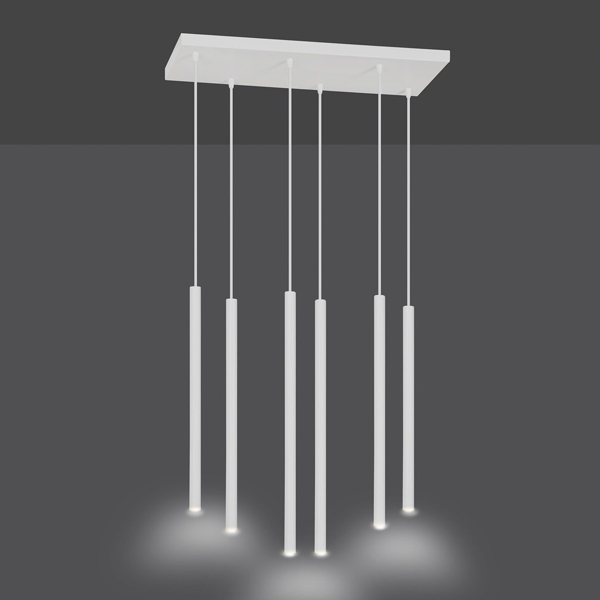 Lampada a sospensione Selter in acciaio bianco opaco