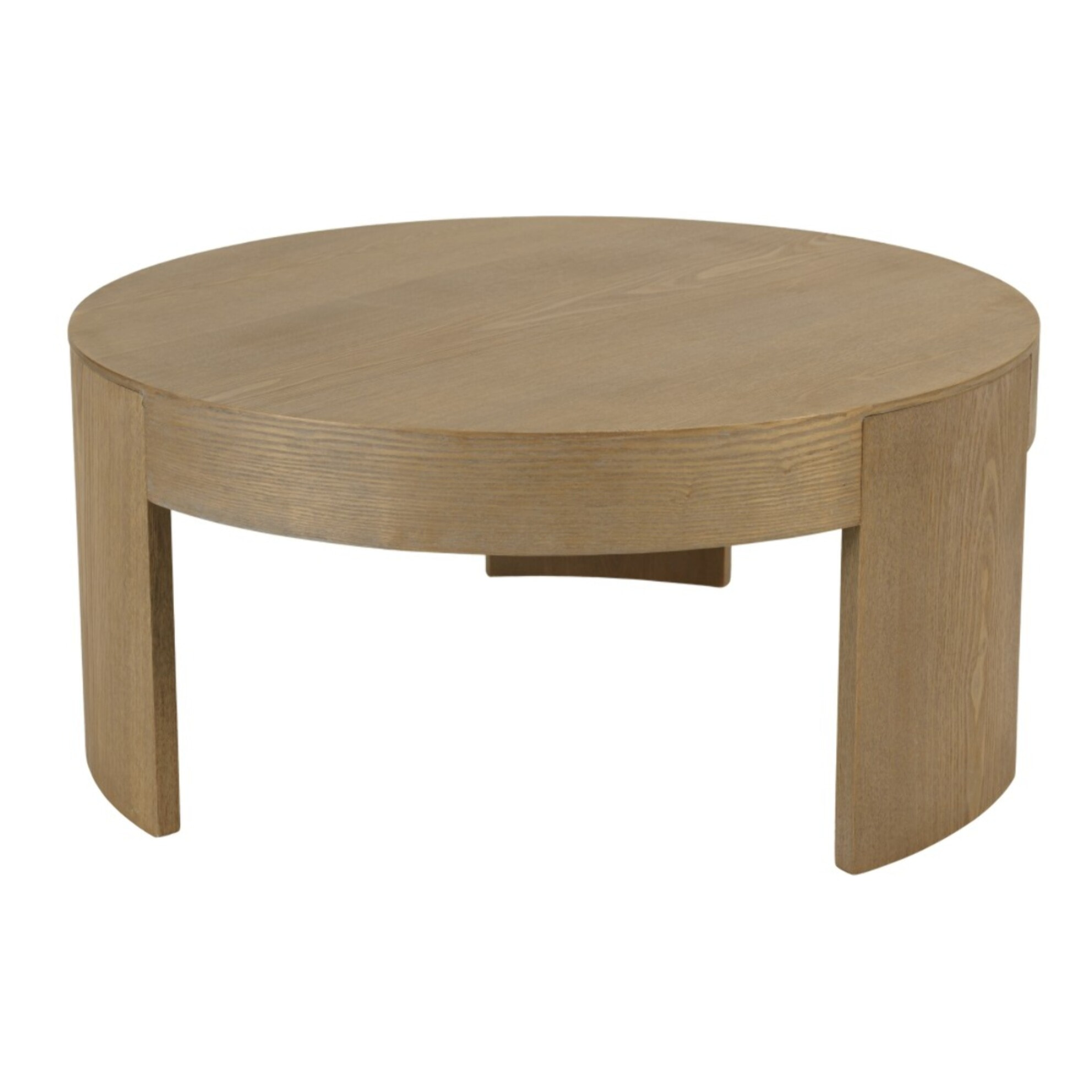 ELLA - Table basse ronde D90cm couleur naturelle design arrondi