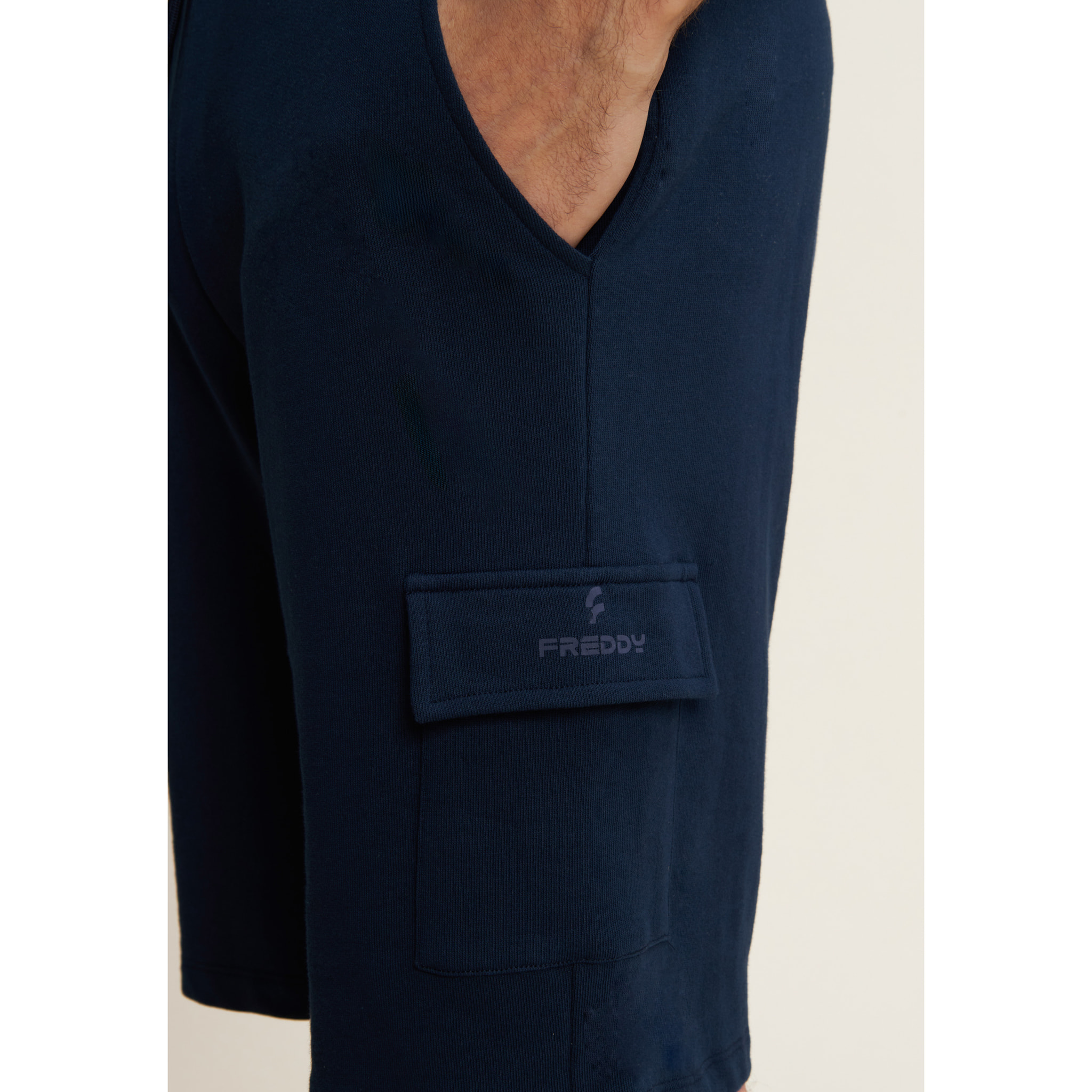 Pantaloni corti Cargo in French Terry