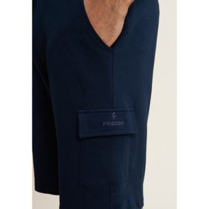 Pantaloni corti Cargo in French Terry