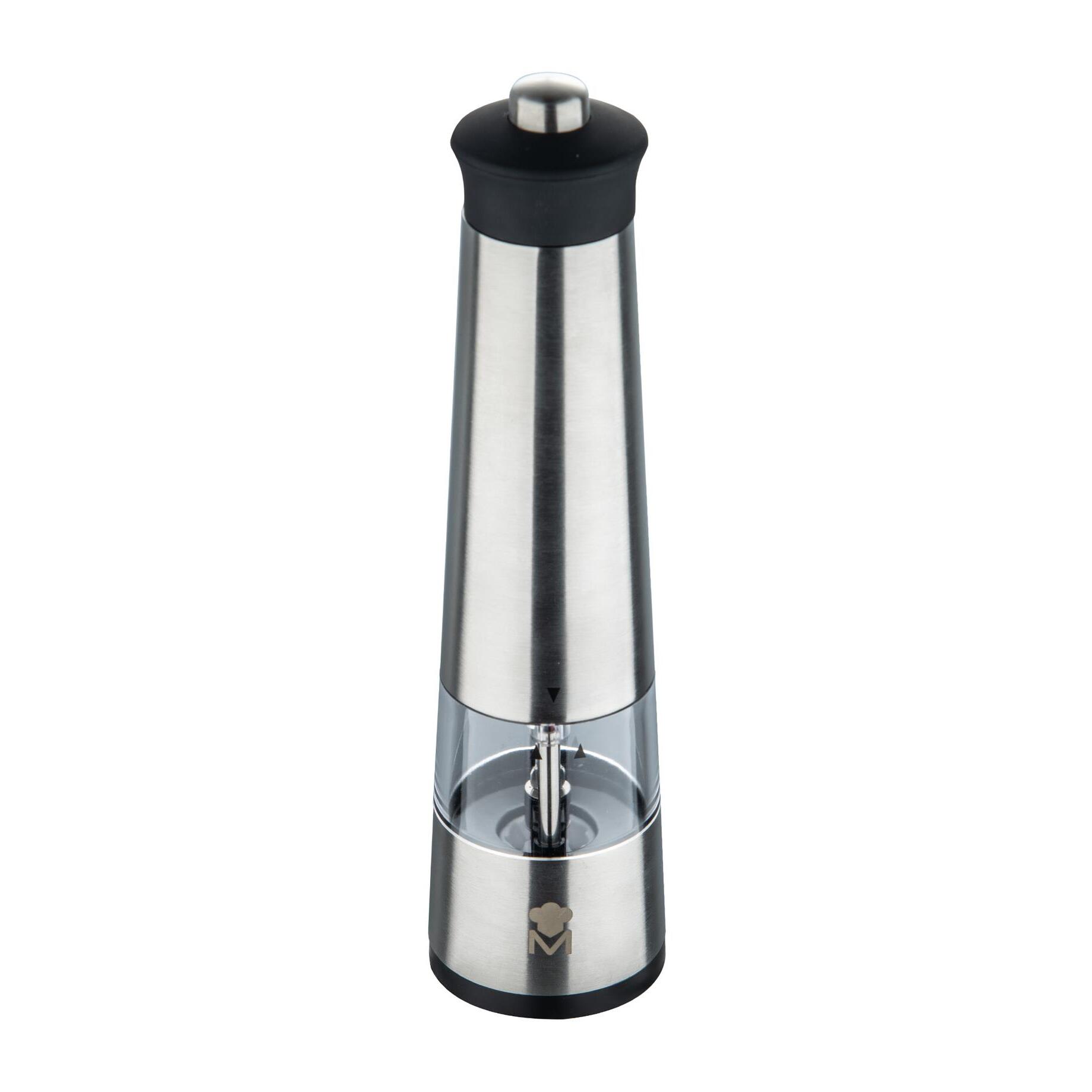 Molinillo de Pimienta eléctrico Ø5,6x22cm en Acero inoxidable FOODIES MasterPRO
