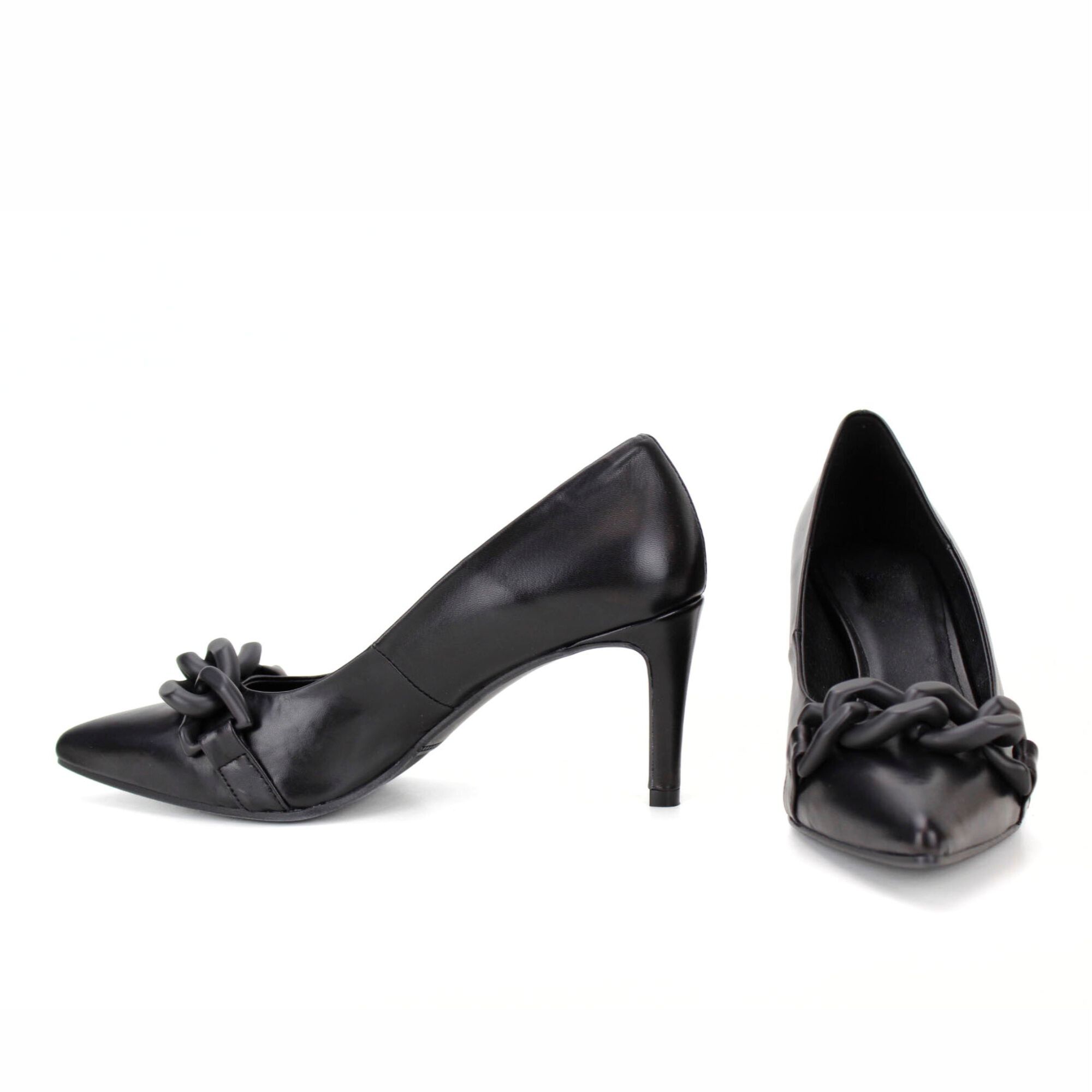 Salón con adorno de niquel y tacón 7,5 cm