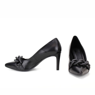 Salón con adorno de niquel y tacón 7,5 cm