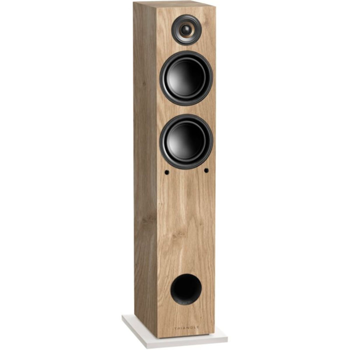 Enceinte colonne active TRIANGLE ELARA LN05A Chene Clair x2