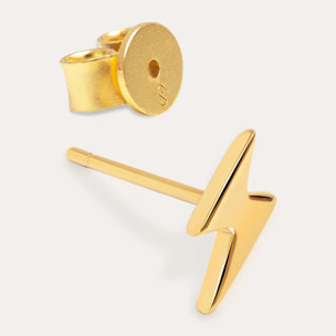 Orecchino Singolo Ray Argento Placcato Oro