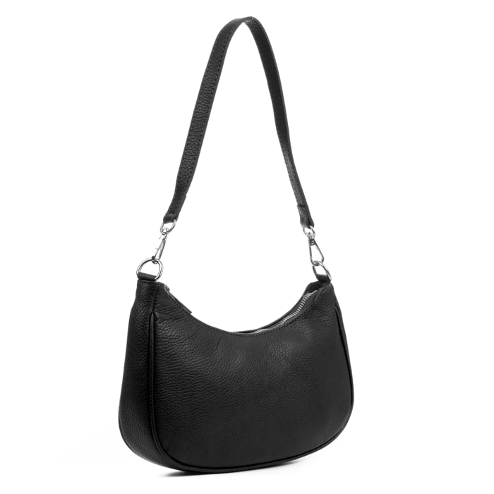 Asso bolso de mano, de piel auténtica acabado dollaro.