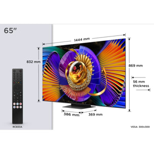 TV Mini LED TCL 65C79L (2026) 65" (164 cm) - Expérience Gaming, 144Hz, système sonore Bang & Olufsen