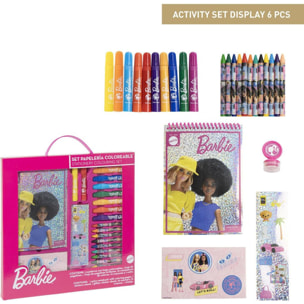 Conjunto De Papelería Coloreable Barbie 30.0 X 30.0 X 2.5 Cm