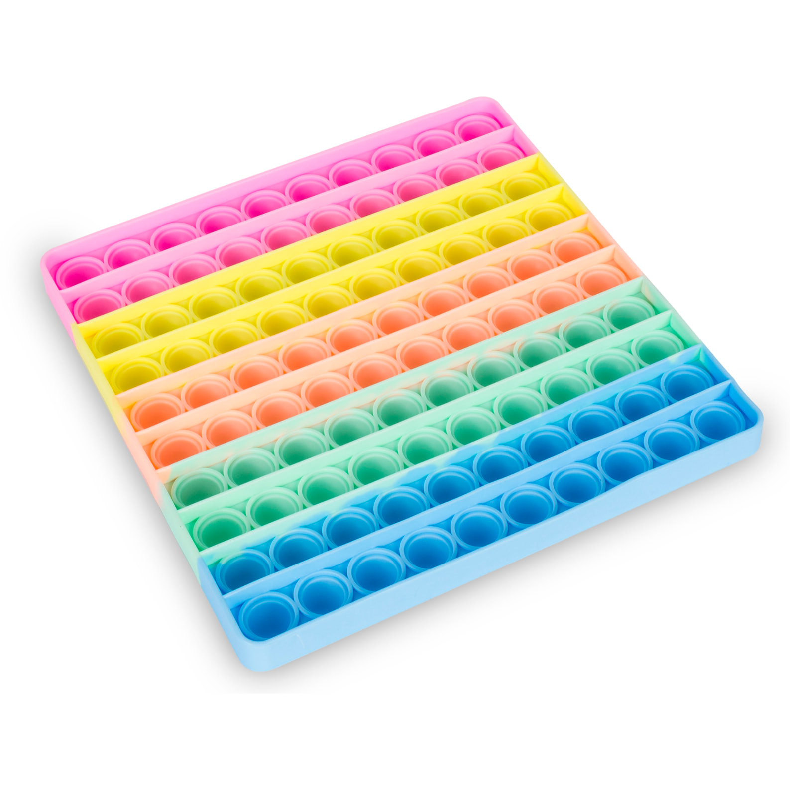 DAM Bubble Pop It, 20cm. cuadrado multicolor. Juguete sensitivo desestresante, burbujas de silicona para apretar y pulsar.Color aleatorio 20x1,6x20 Cm. Color: Multicolor