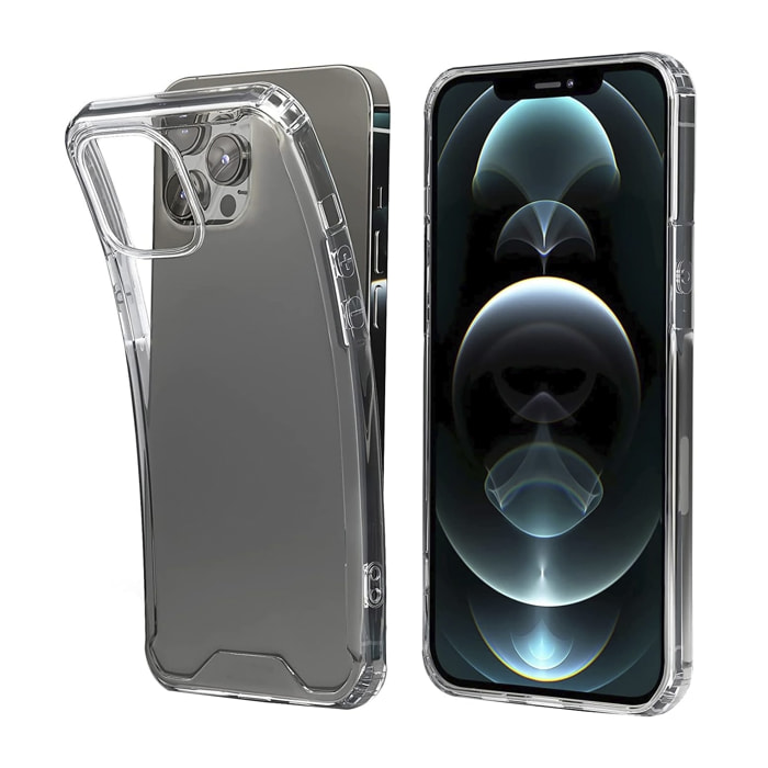 DAM Custodia Antiurto  Armor Trasparente con Bordi Rinforzati per iPhone 12 Pro Max 8,09x1,02x16,36 Cm. Colore trasparente