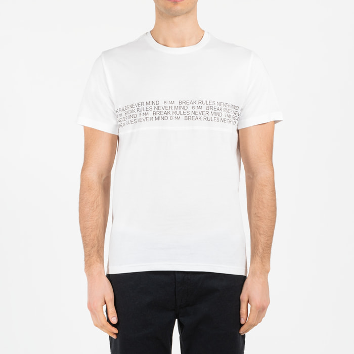 T-shirt jersey cotone organico con stampa narrow fit