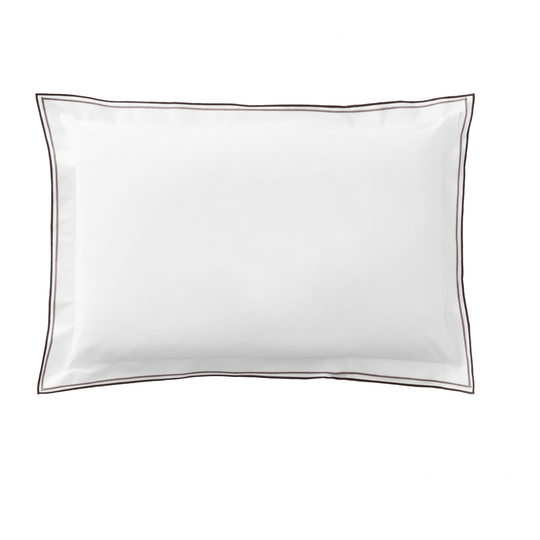 Taie d'oreiller unie en percale de coton, ASTOR, Naturel