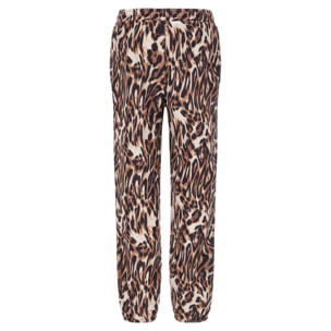 Pantaloni sportivi in felpa stampata animalier