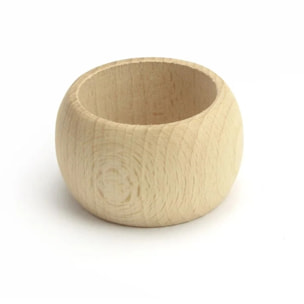Rond de serviette en bois naturel non traité Fackelmann Boissellerie