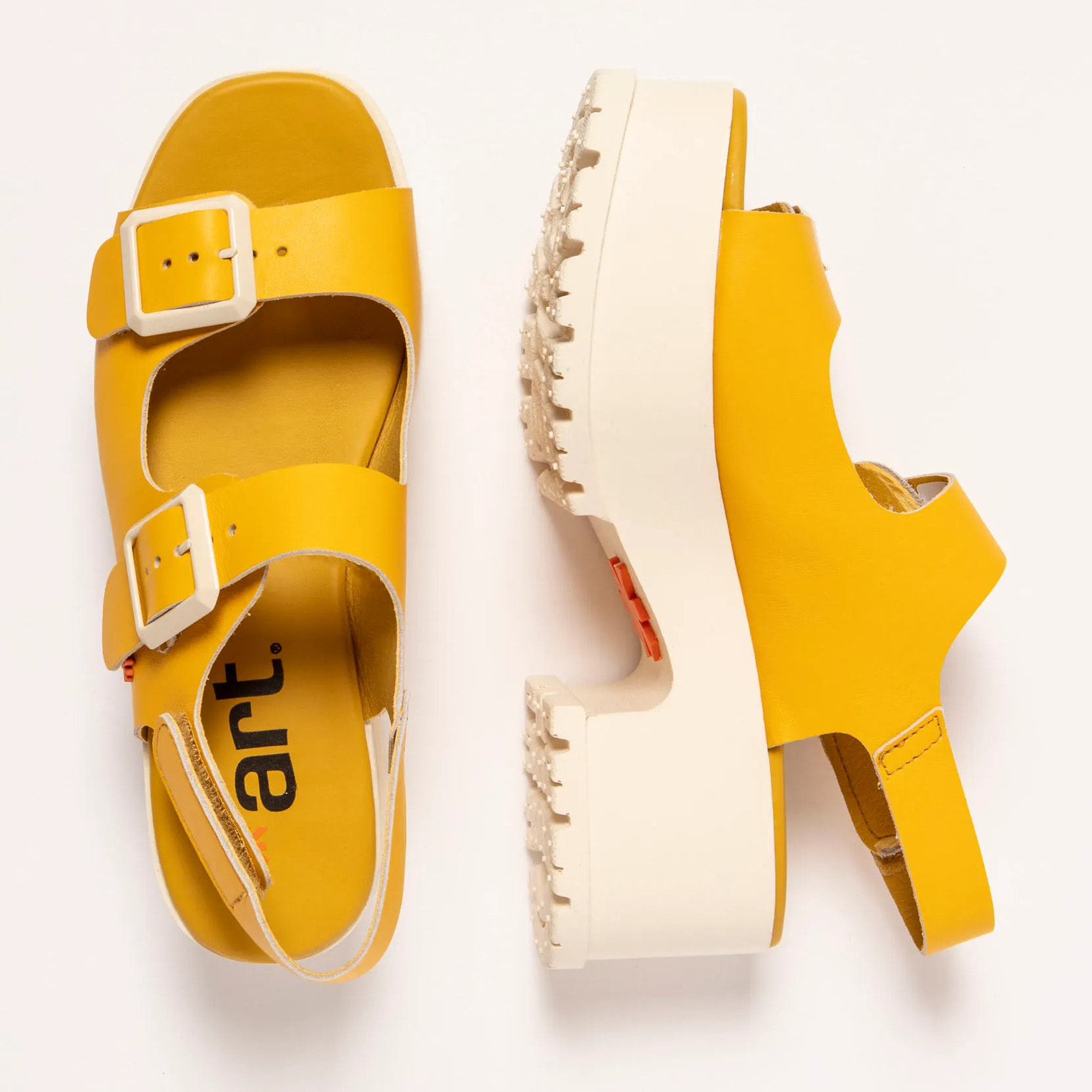 Sandalias con tacón 1821 NAPPA YELLOW/ MANCHESTER color Yellow